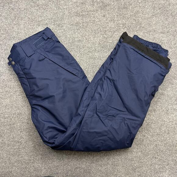 Columbia Omni-Tech Snow Pants Mens Medium Blue Waterproof Insulated Ski Outdoor - Picture 1 of 14